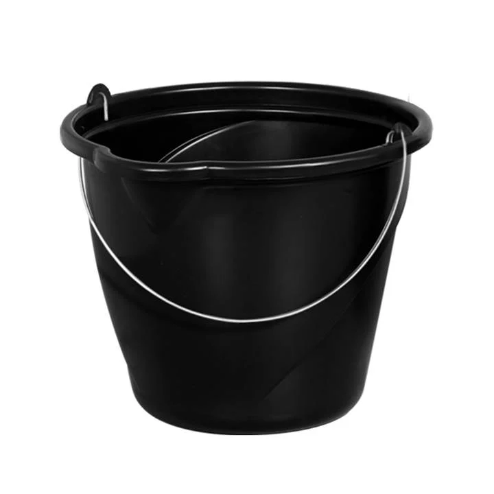 BALDE PLASTICO REFORCADO LAVANNA C/ALCA FERRO12L PRETO